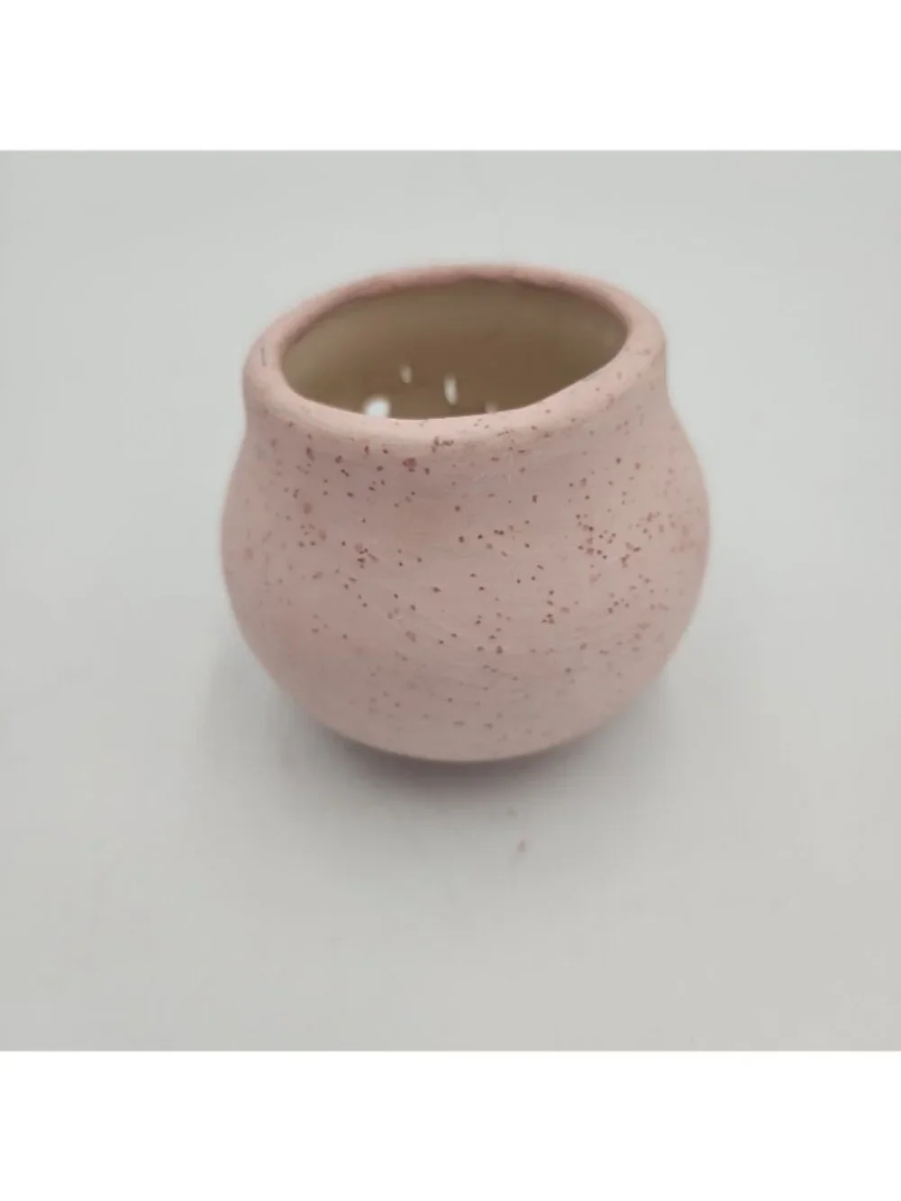Vintage 90s Southwest Pottery Vase Desert Pastel Pink 2